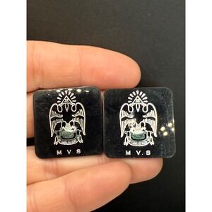 Vintage‎ Masonic Cufflinks MVS Dad Gift Father Eagle